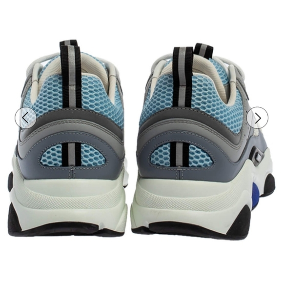 $1,300 AUTH Dior B22 Reflective Sneaker White Blue Mesh Leather EU 46 US 13 NIB - Picture 5 of 12